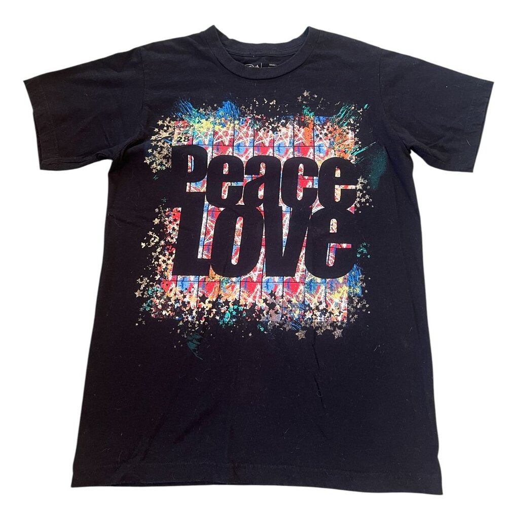 Hard Rock Cafe Ringo Starr Peace & Love Shirt Men s Size S Black Sig. Series 28